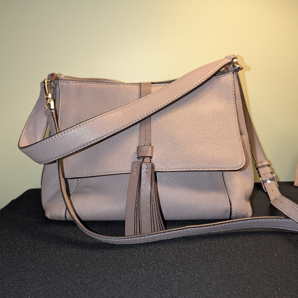 Kate Spade Grey Leather Shoulder/Crossbody Bag